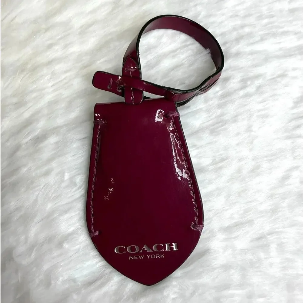 Coach Ring Patent Leather Bag Charm Key Fob